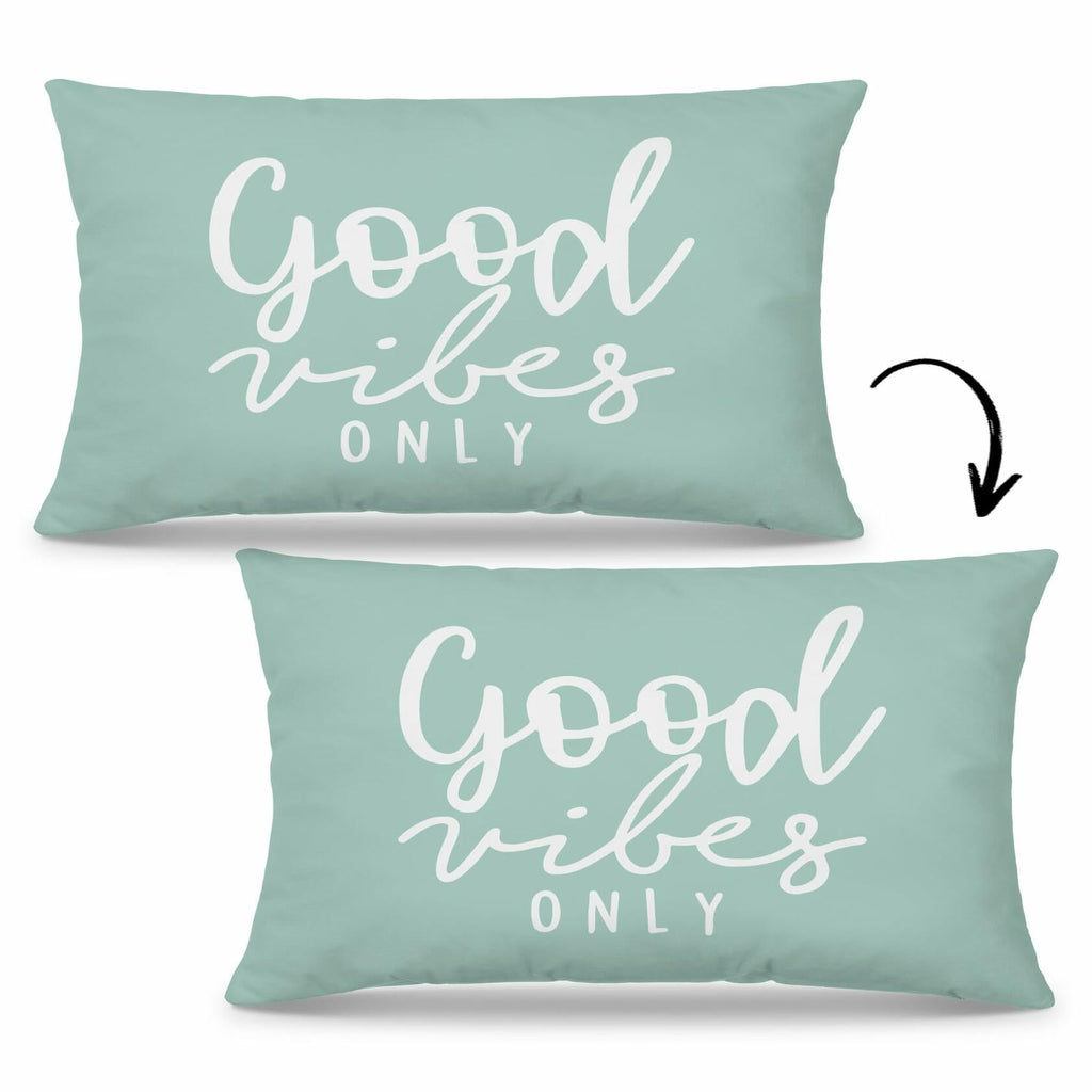 Mingnei Motivational Quote Green Flannel Throw Pillow Cover 12x20