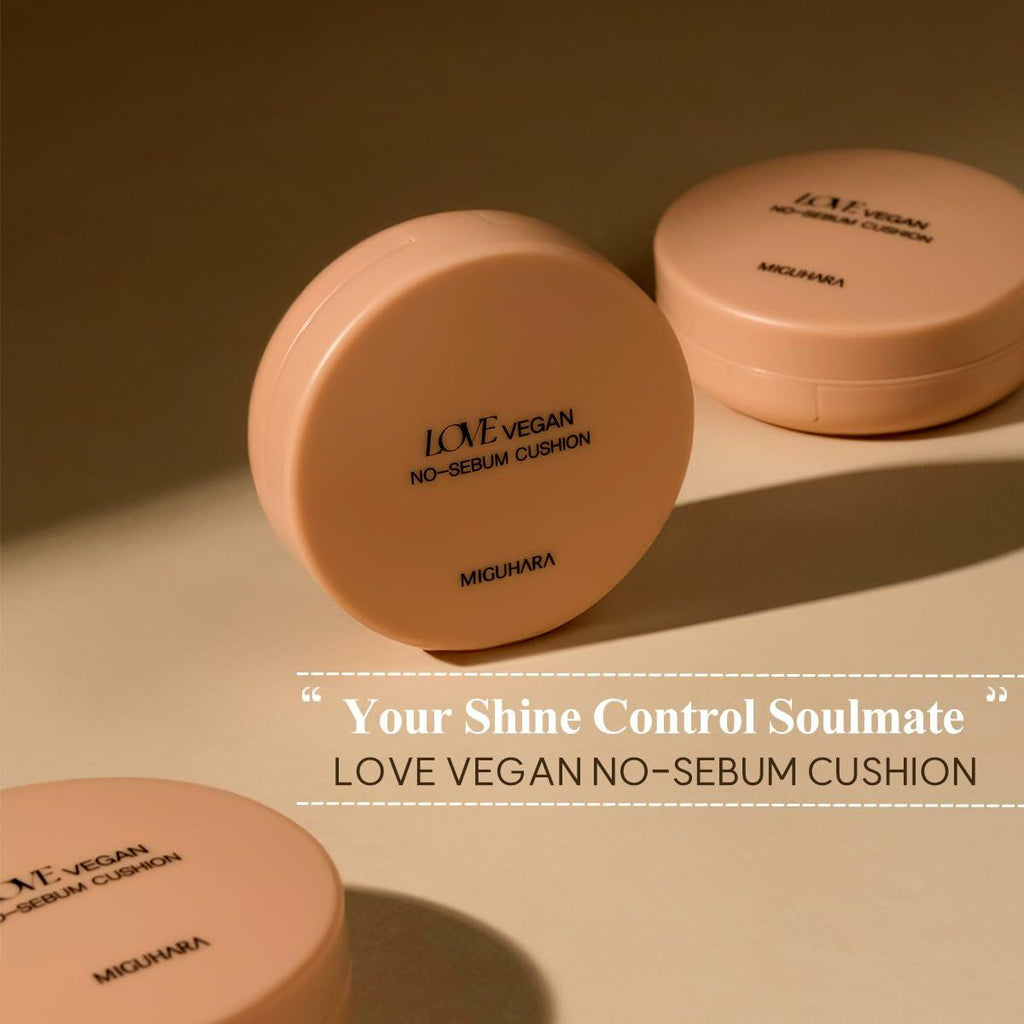 LOVE Vegan No-Sebum Cushion K-Beauty 15g 0.52oz