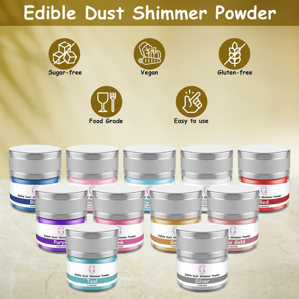 Glitter & Glitz Edible Drink Glitter Luster Dust Black 5g Cocktails Baking
