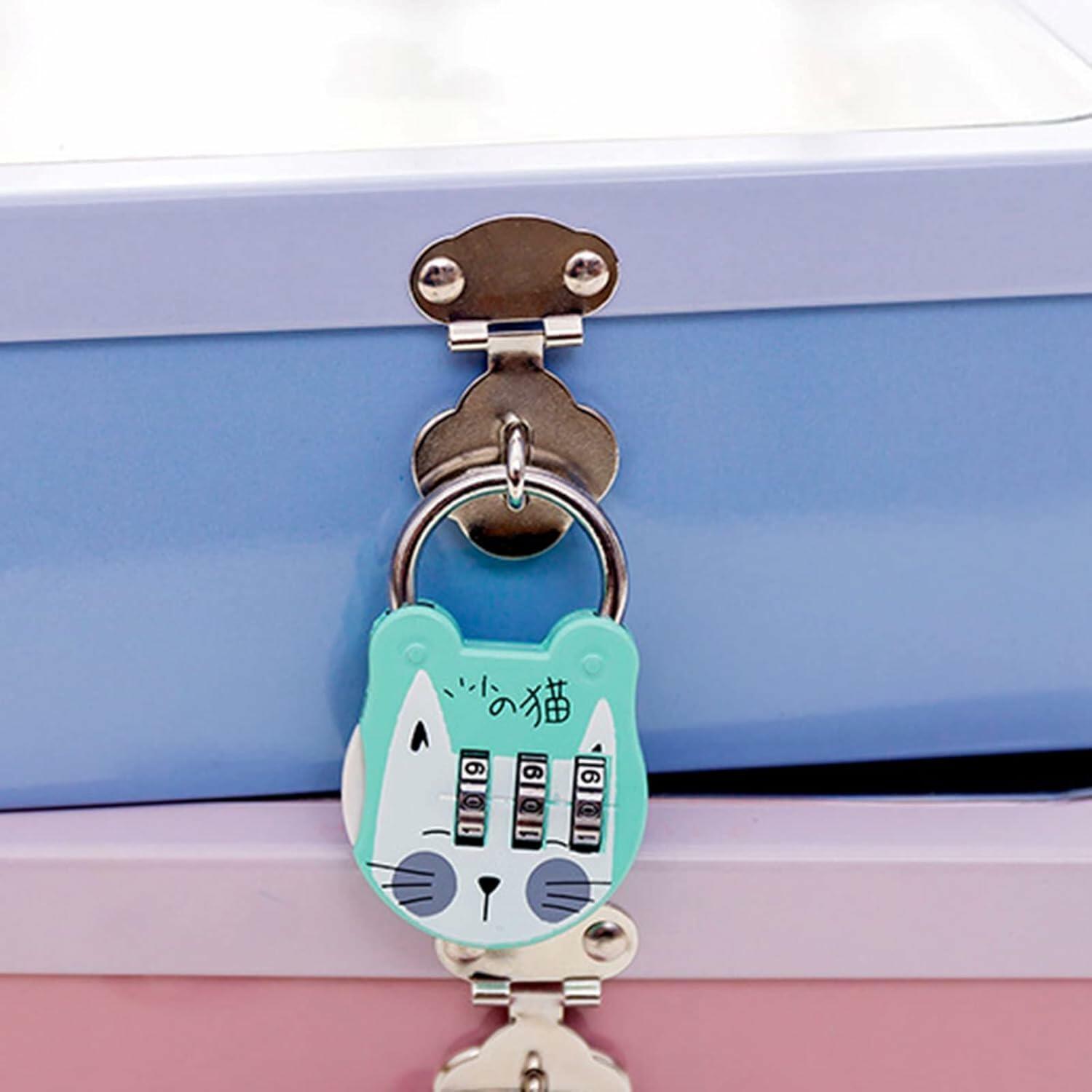 WsjiaboFux Green 3-Digit Combination Padlock Stainless Steel High Strength