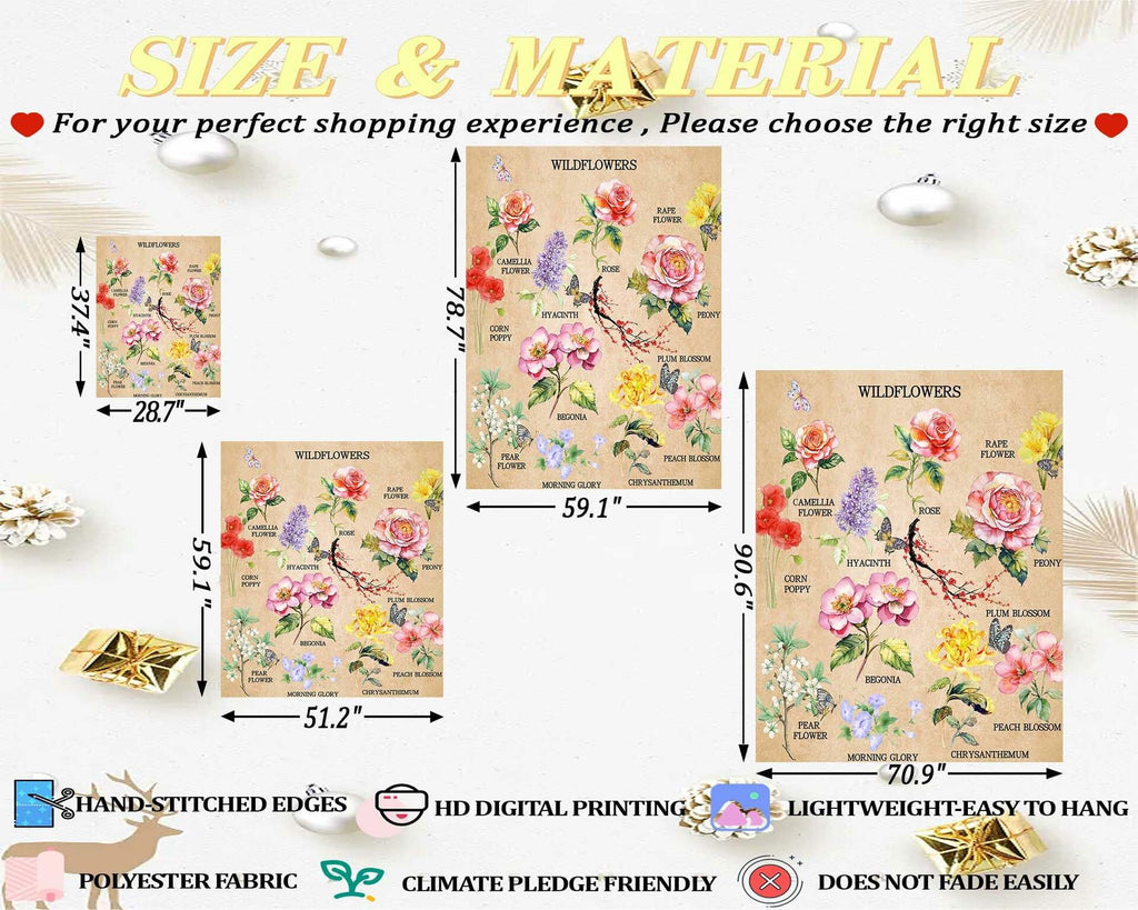 dueeia Vintage Floral Tapestry Wall Hanging 51.2x59.1 Polyester E