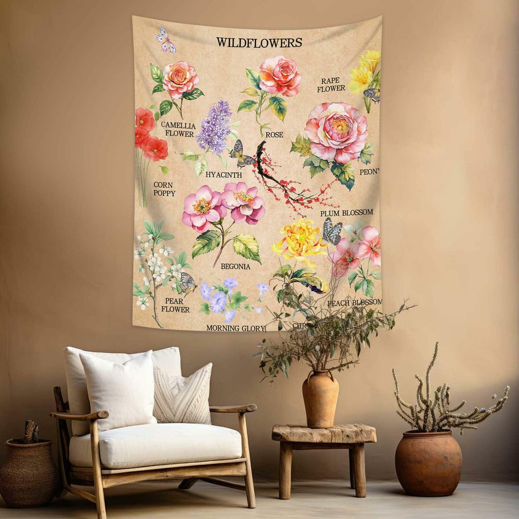 dueeia Vintage Floral Tapestry Wall Hanging 51.2x59.1 Polyester E