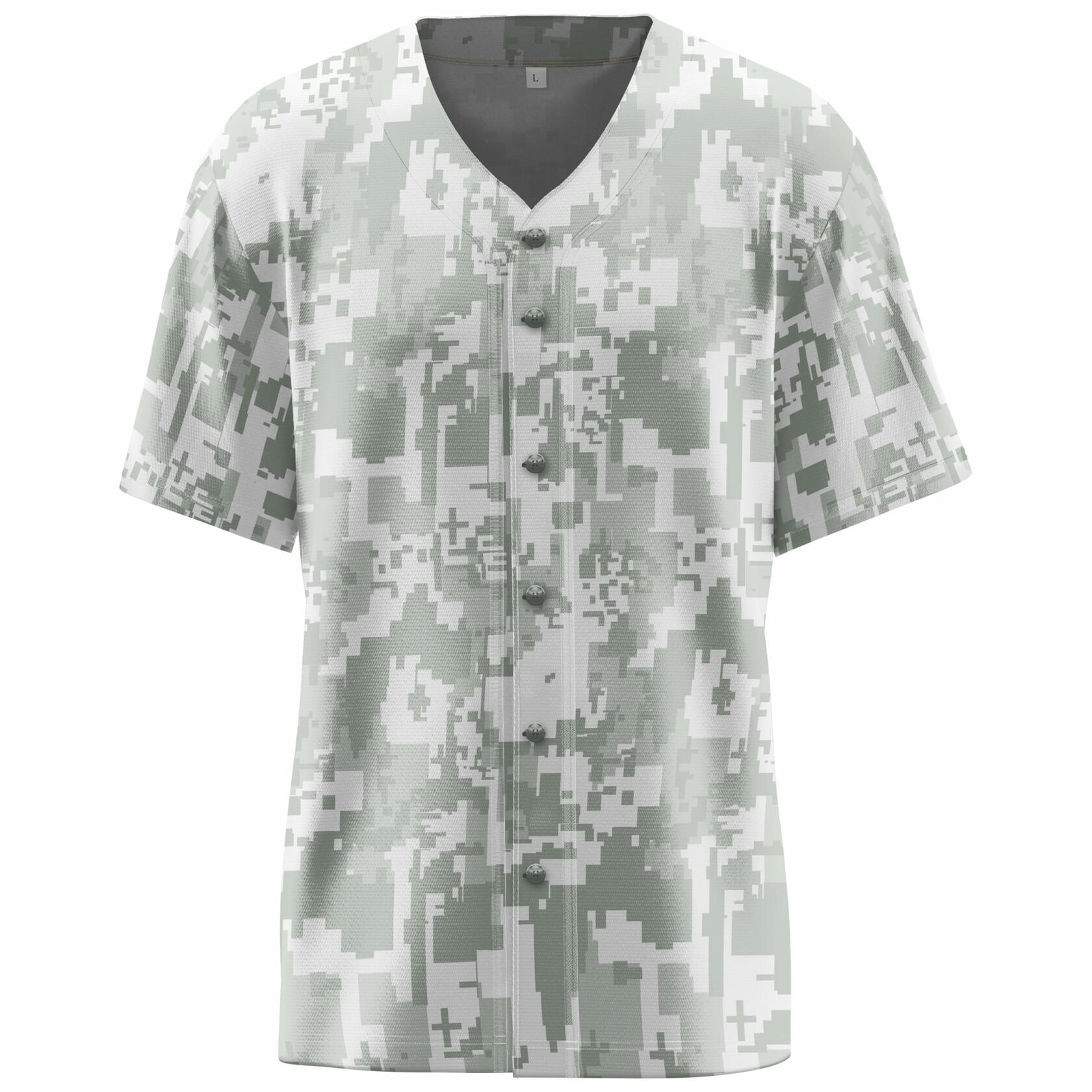 Aizqaoalk Men's Baseball Jersey Short Sleeve Button-Down Shirt Color7 Size L