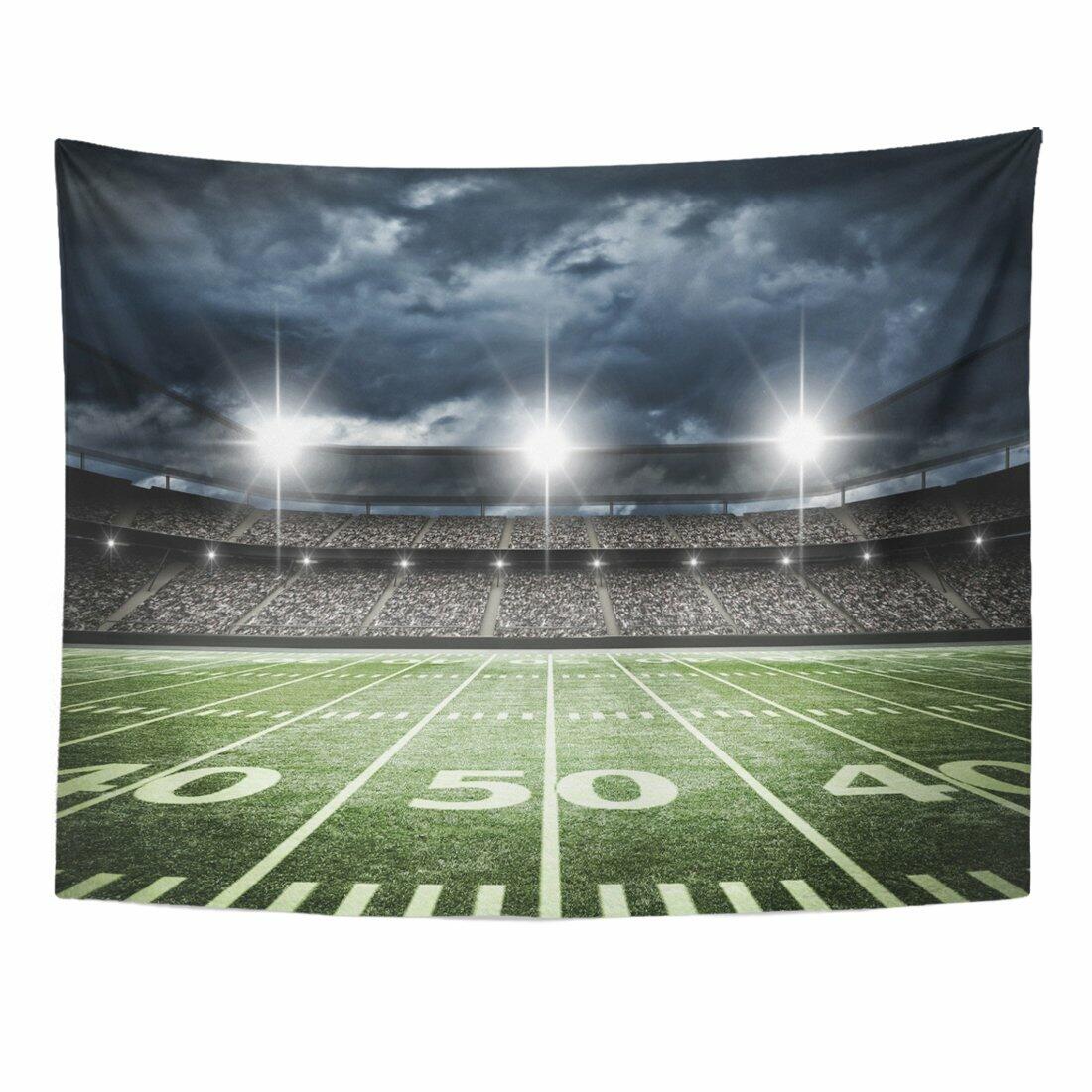 Emvency Football Stadium Tapestry Wall Hanging 60x80 Inches Polyester