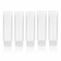 PEUTIER 5pcs Travel Bottles Leak-Proof Refillable Squeeze Tubes Translucent