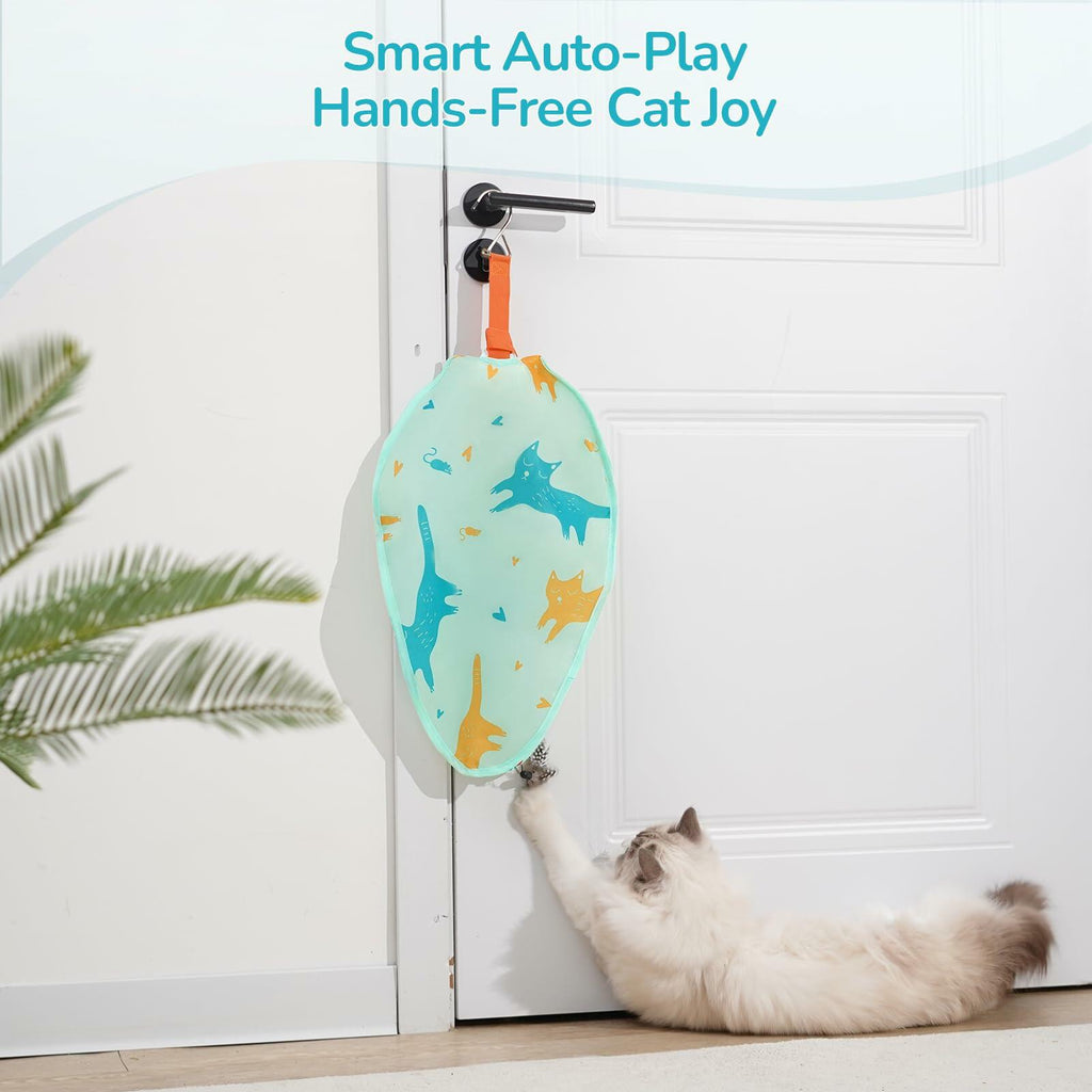 Zenjo Rechargeable Automatic Cat Feather Teaser Toy Motion Activated Color