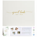 1DOT2 Wedding Guest Book 2025 Linen Photo Beige 100 Pages Acid Free Paper