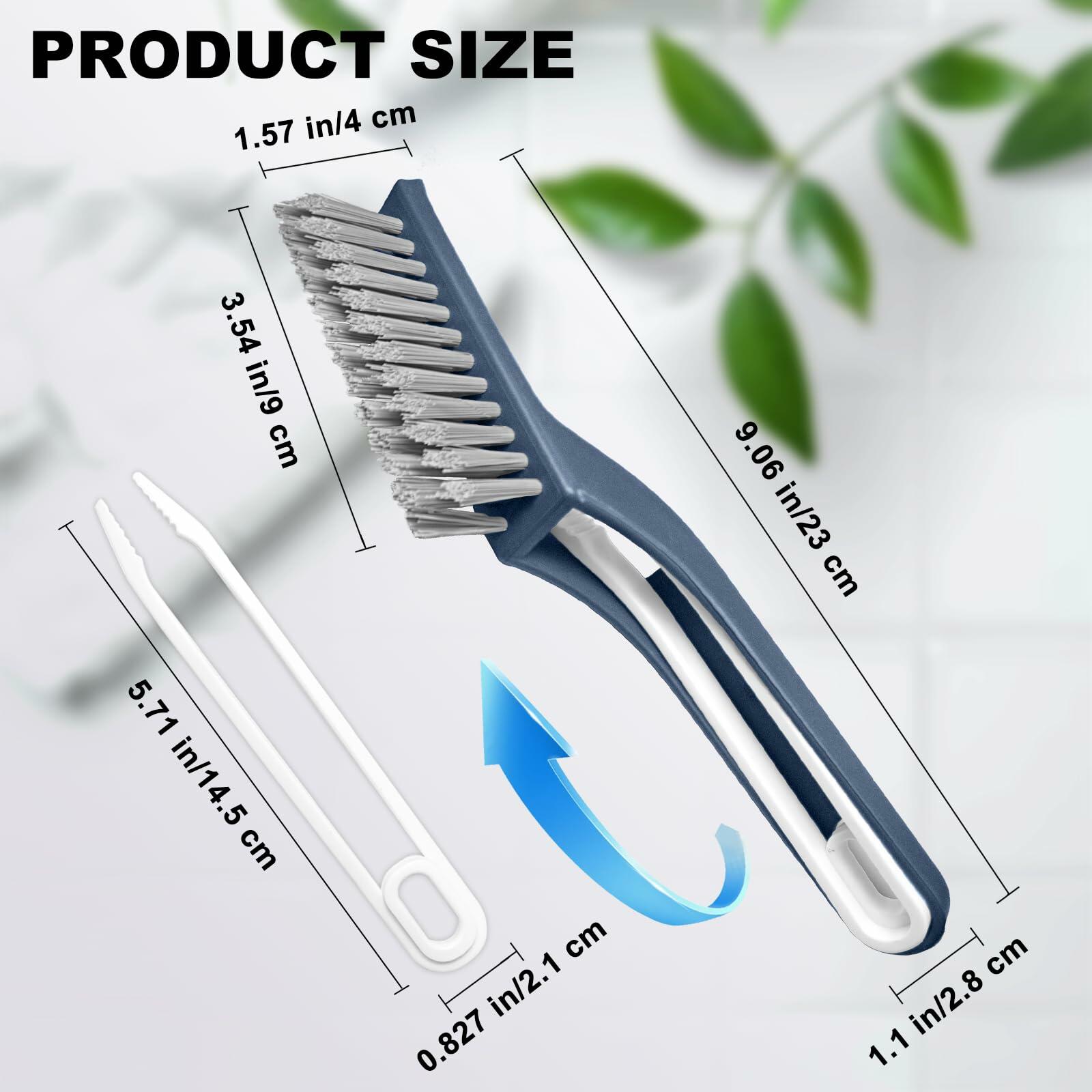 COIYINGJAUNEI Hard Bristle Stiff Cleaning Brush 2 pcs Blue White ABS