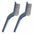 COIYINGJAUNEI Hard Bristle Stiff Cleaning Brush 2 pcs Blue White ABS