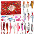 Rubypop Fishing Advent Calendar 2025 24-Day Lure Set Red Stainless Steel