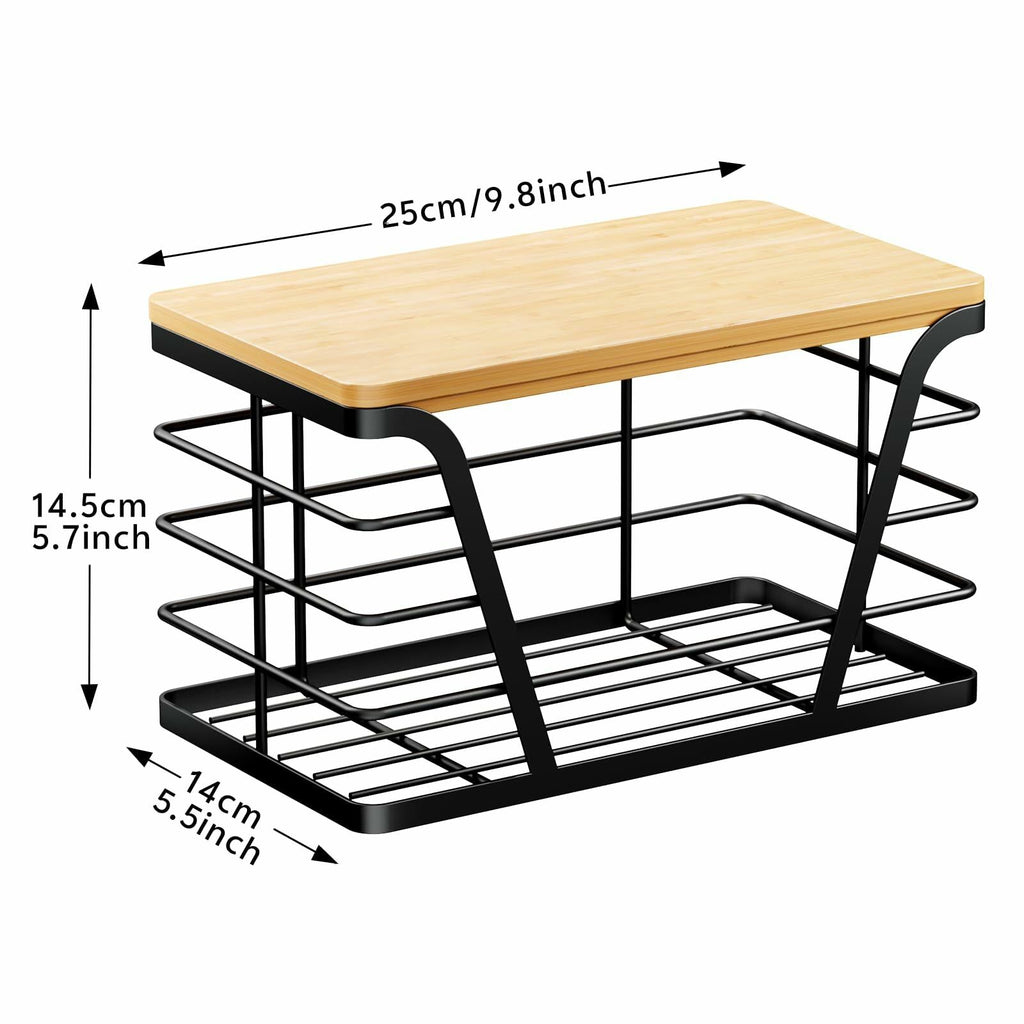 TIDIIABODE Grocery Bag Holder Wall Mount Stainless Steel Black 1-Pack