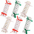 CCINEE Christmas Treat Boxes 24 Pack DIY Snowflake Ribbon Red Paper