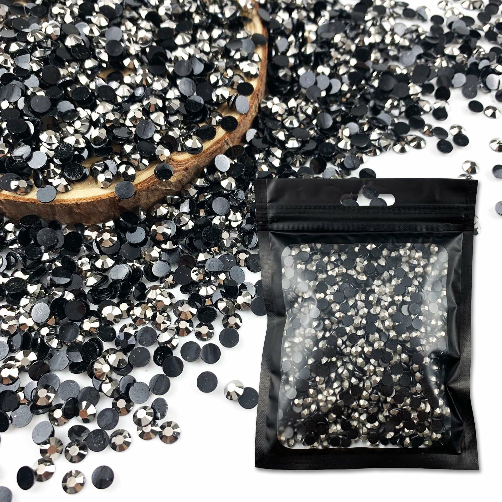 CLRDIVA 5mm White Resin Rhinestones Flatback Round Gems for Crafting DIY