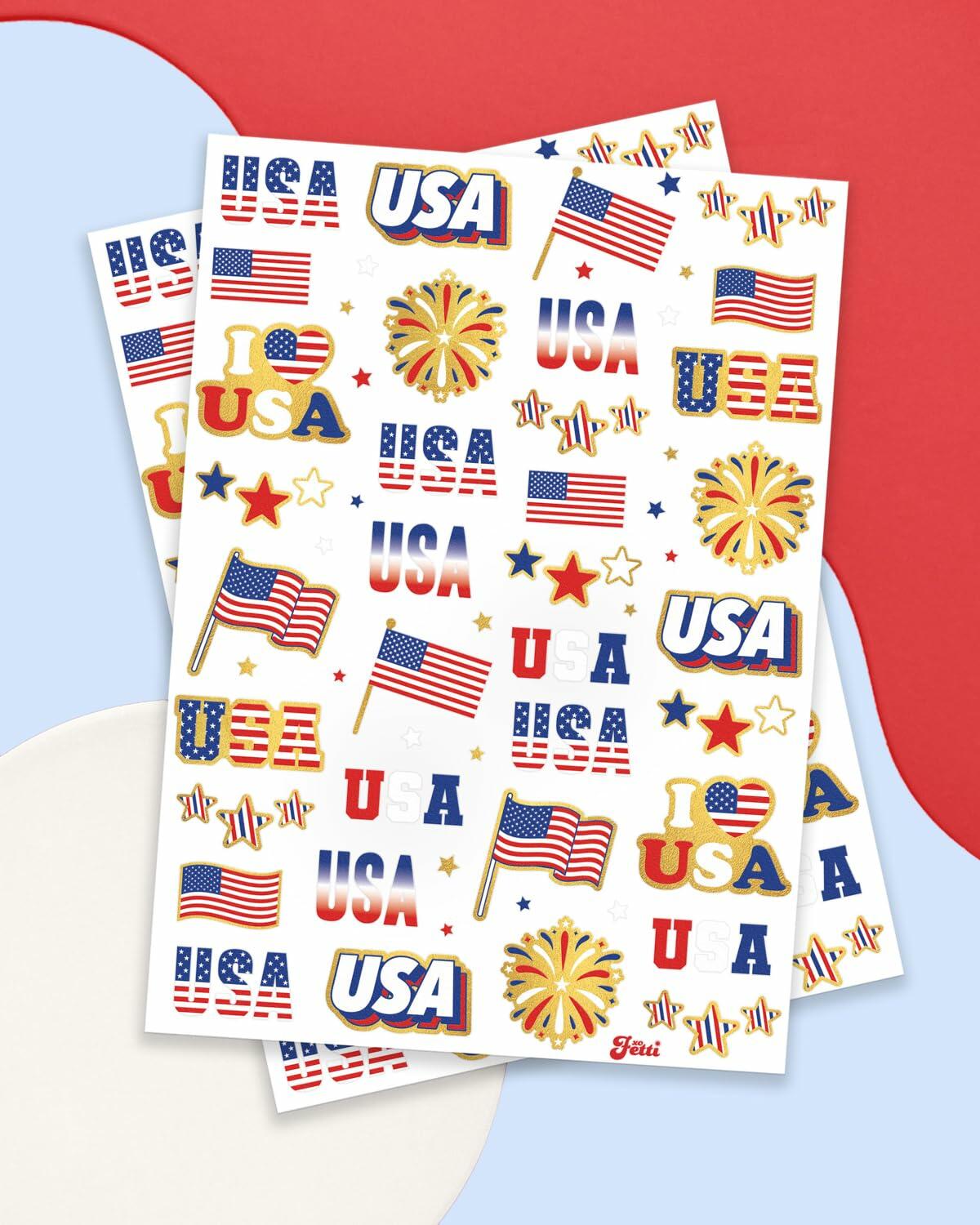 xo, Fetti Fourth of July Tattoos 70 Styles Red White Blue Gold Patriotic