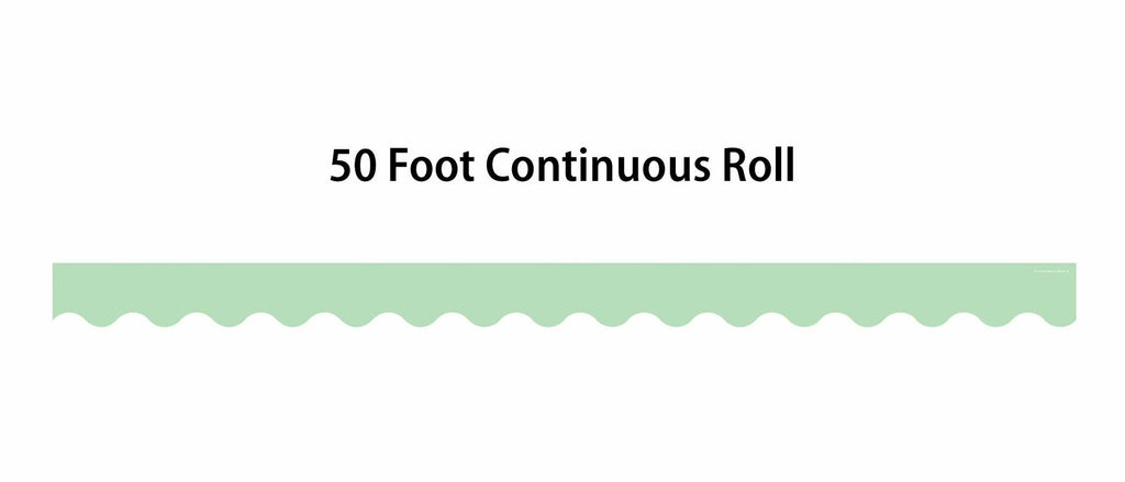 Teacher Created Resources Mint Green Scalloped Rolled Border Trim 50ft