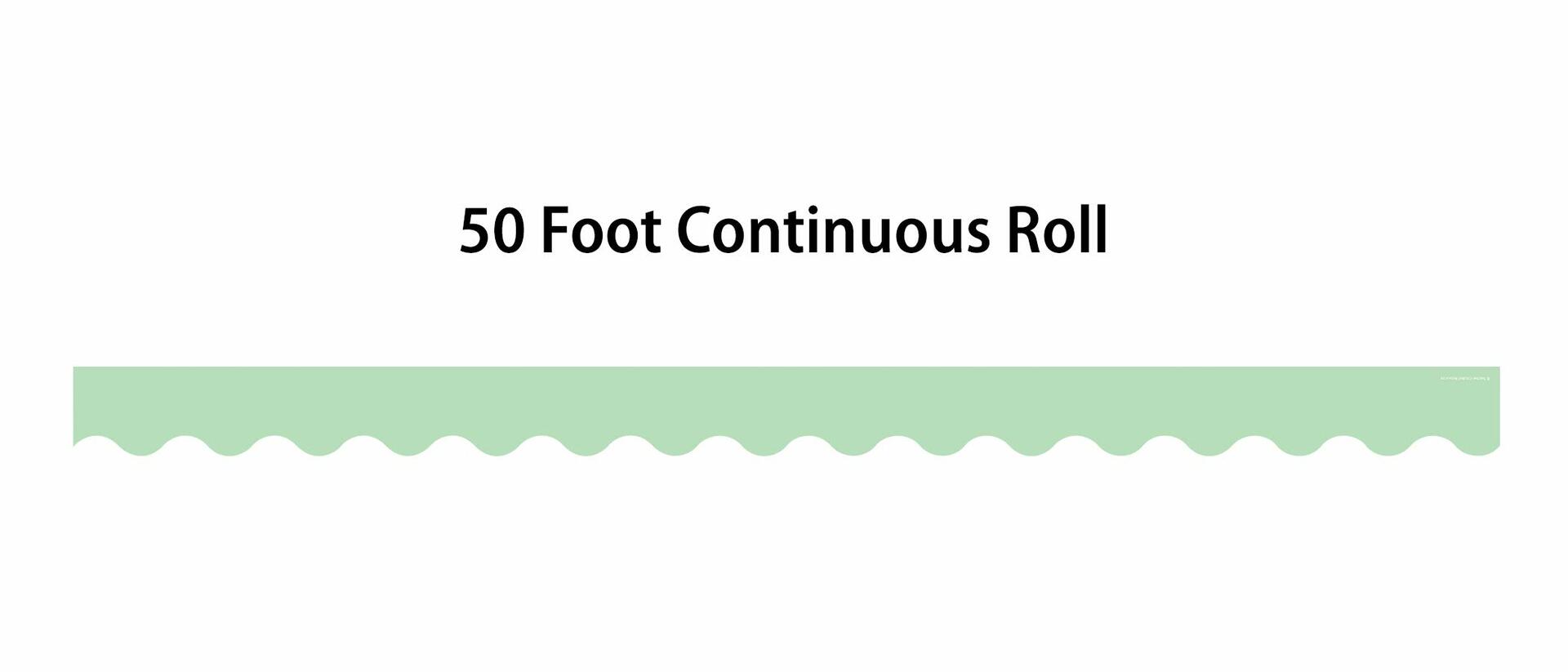 Teacher Created Resources Mint Green Scalloped Rolled Border Trim 50ft