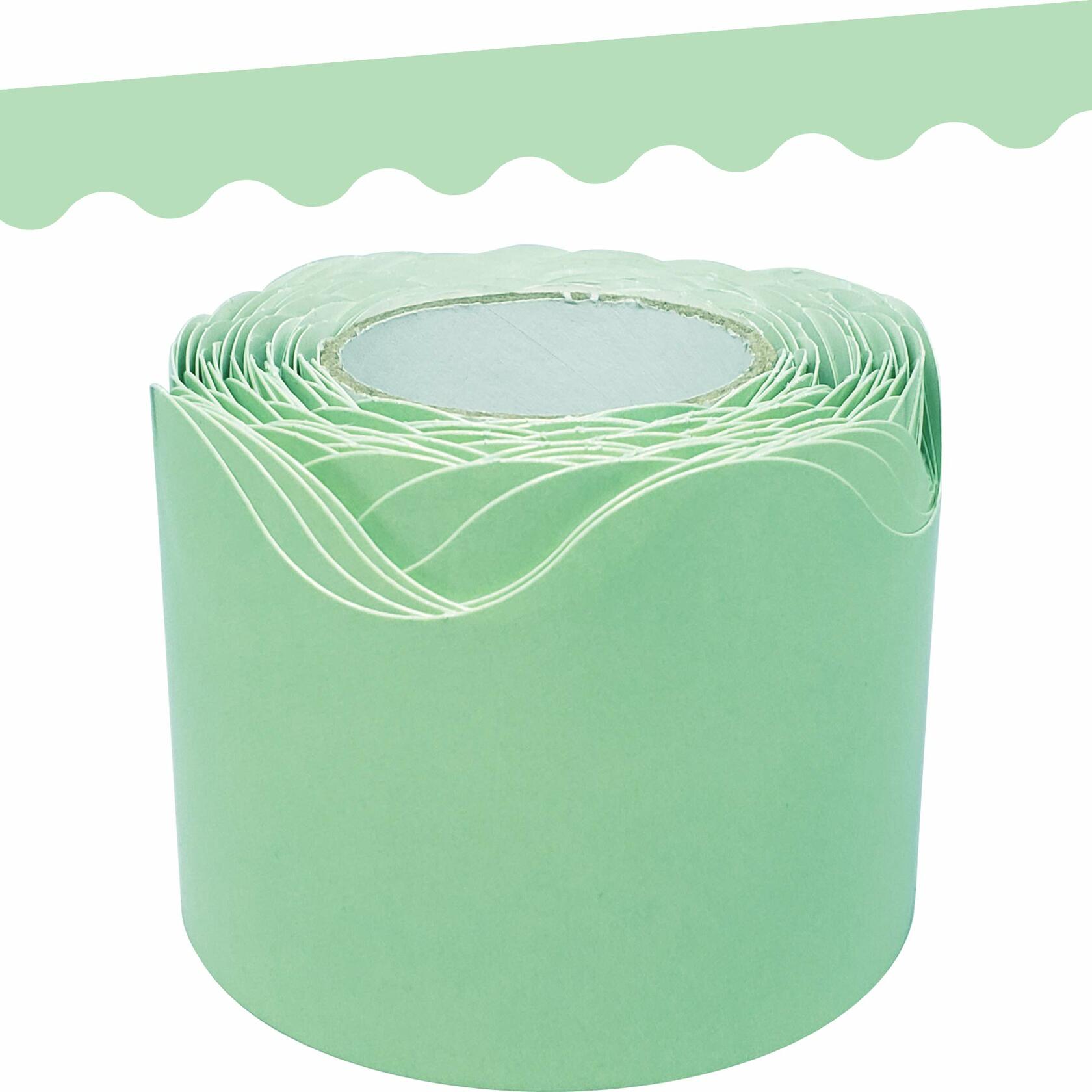 Teacher Created Resources Mint Green Scalloped Rolled Border Trim 50ft