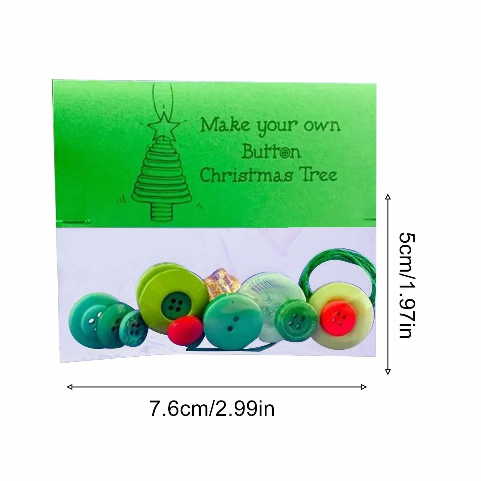 Vrogadso DIY Button Christmas Tree Ornament Kit Multicolor Standard Size