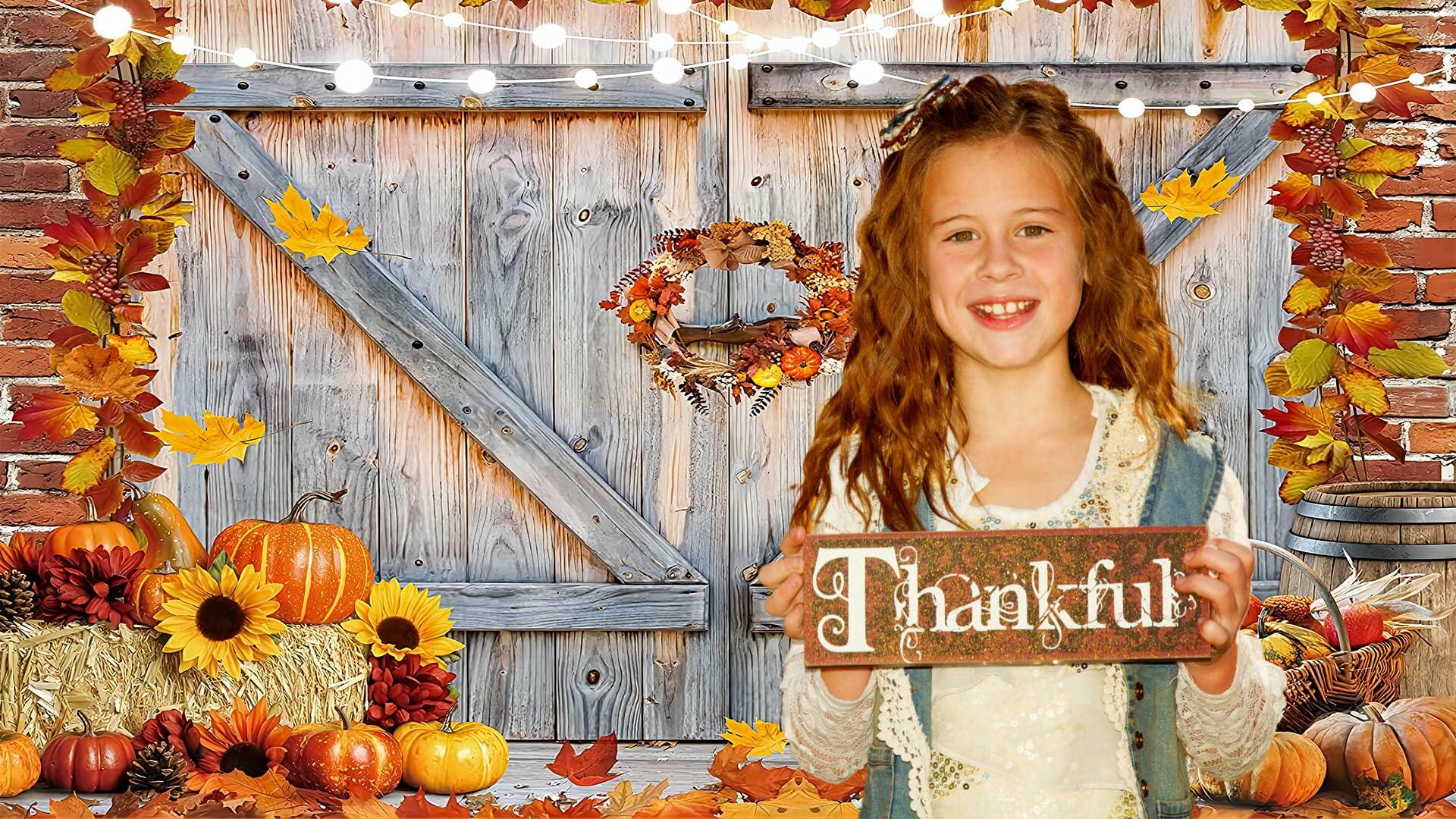 YYNXSY Rustic Christmas Barn Wood Door Backdrop Bronze 8x6FT
