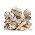 5th LILY Christmas Ball Ornaments Set Shatterproof 24 PCS Champagne Plastic