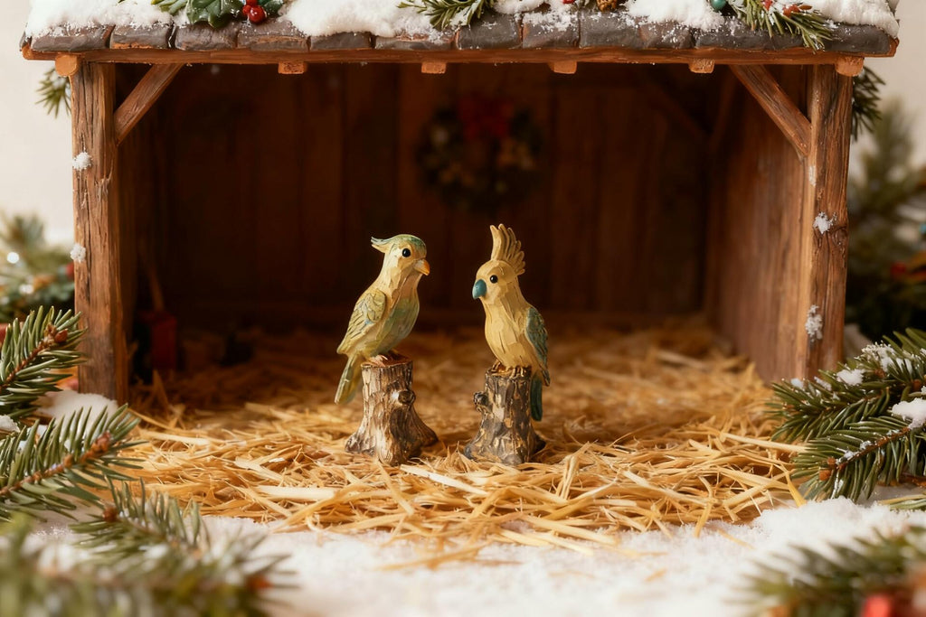 Blowind Snow Village National Lampoon's Christmas Parrot Resin Figurine