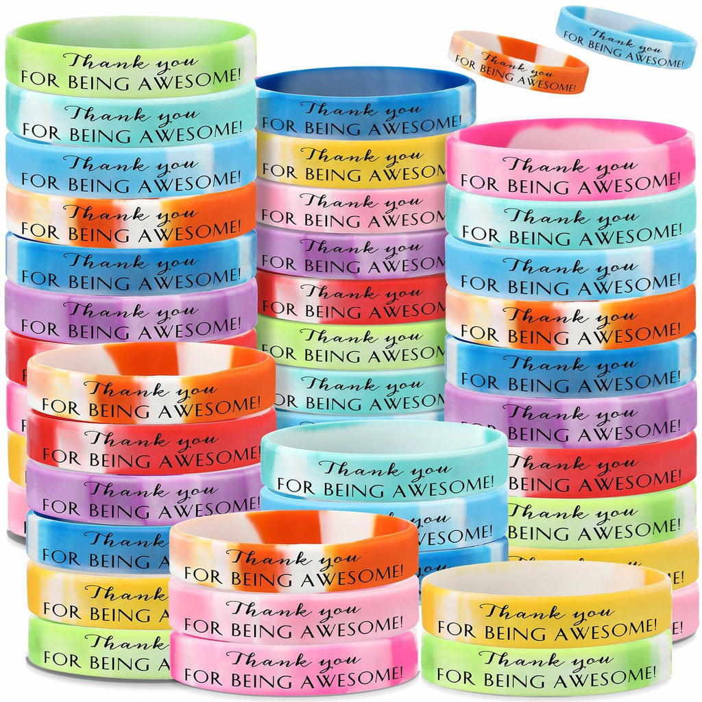 Sieral 120 Pcs Valentine Motivational Silicone Wristbands Joyous Color
