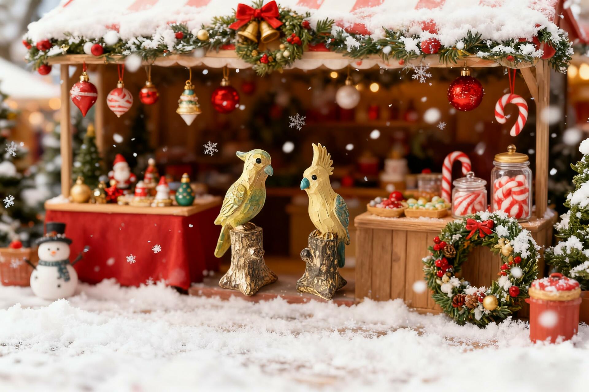 Blowind Snow Village National Lampoon's Christmas Parrot Resin Figurine