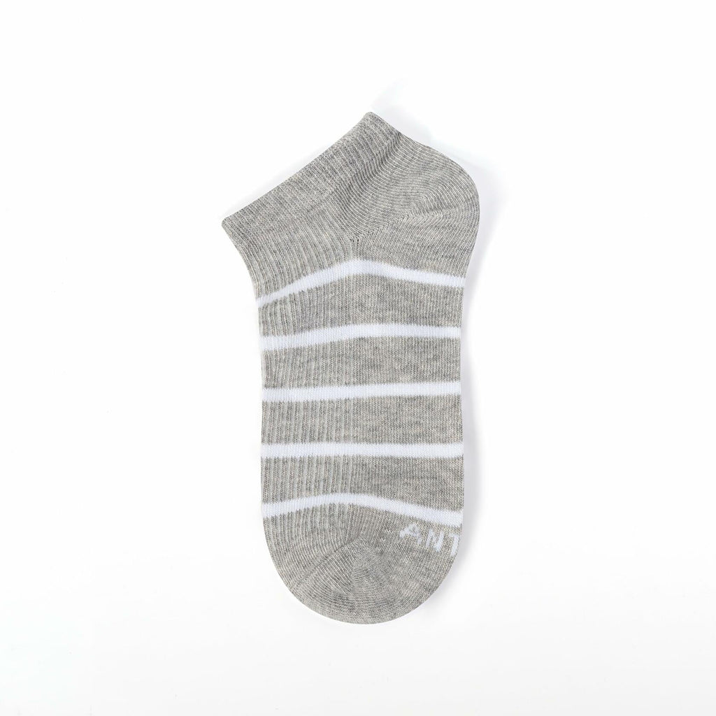 ANT21T Athletic Ankle Socks Low Cut Gray White Black Blue 4 Pairs