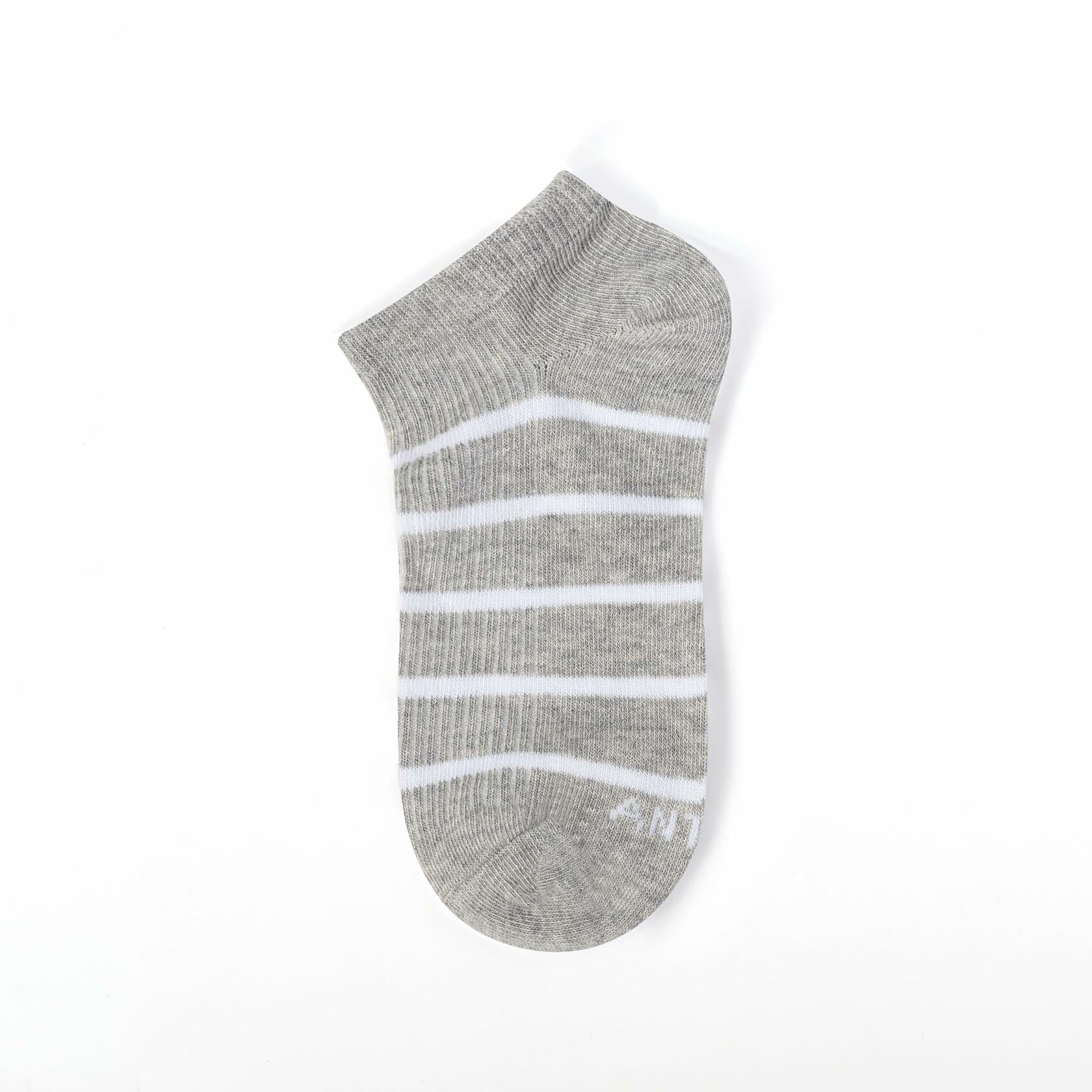ANT21T Athletic Ankle Socks Low Cut Gray White Black Blue 4 Pairs