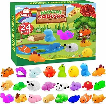 Govetom 2025 Christmas Advent Calendar 24 Days Multi-color Mochi Squishy Toys