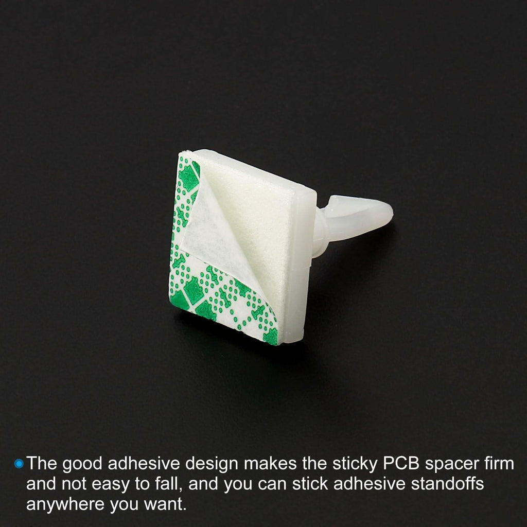 PATIKIL Sticky PCB Spacer Adhesive Standoffs 0.37" Height White 40 Pcs