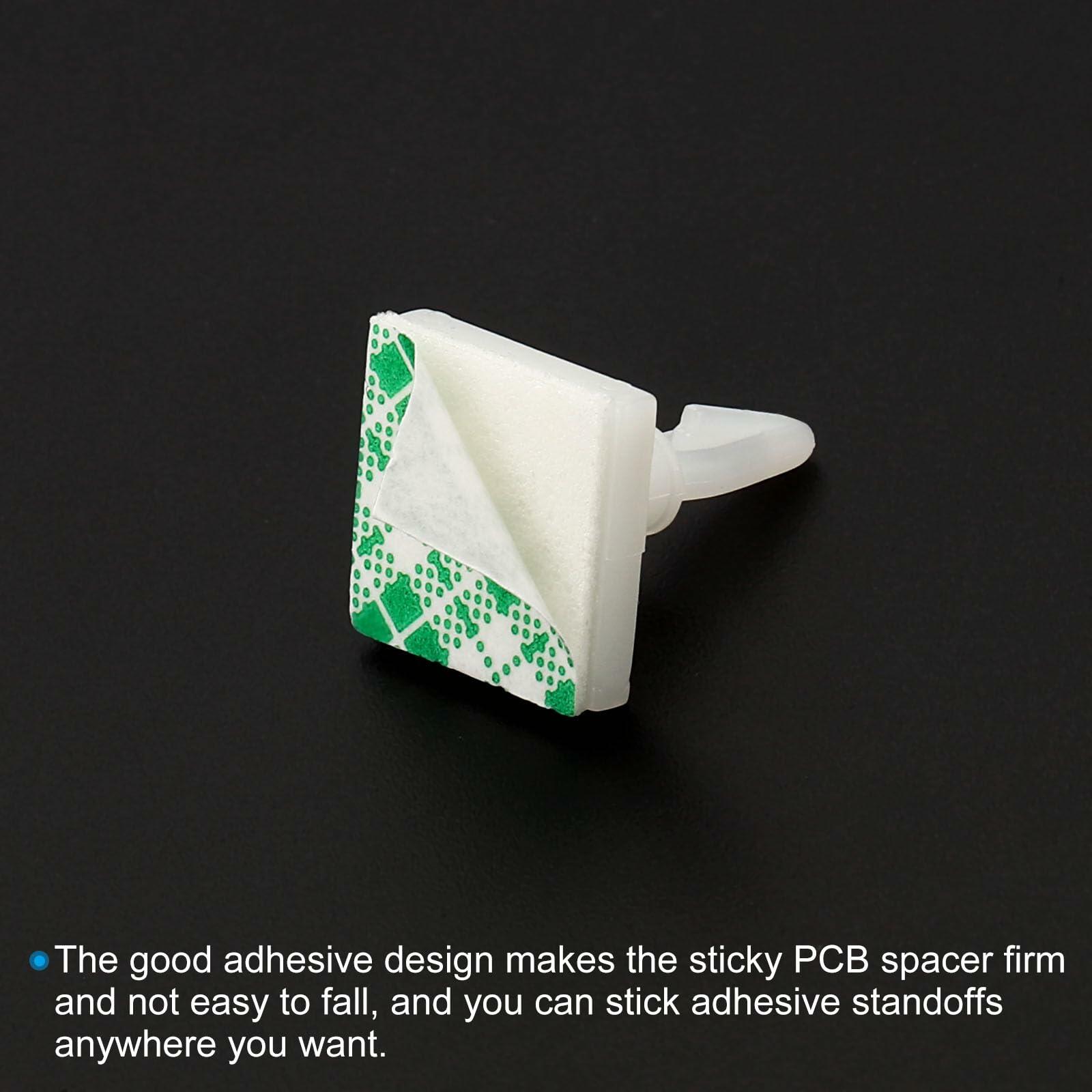 PATIKIL Sticky PCB Spacer Adhesive Standoffs 0.37" Height White 40 Pcs