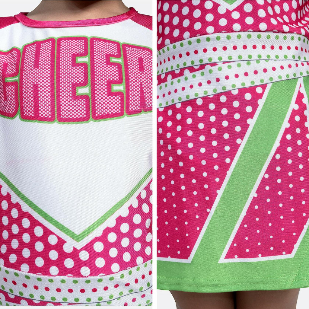 Spooktacular Creations Girls Cheerleader Costume Long Sleeve Size L