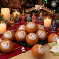 Jenaai Our Lady of Guadalupe Christmas Ornaments 3.15" 12 Pcs Brown White