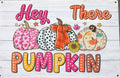 BELLOWDEER Hey There Pumpkin Rustic Wood Hanging Sign Fall Decor 8x10 Inches