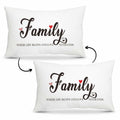 Fihjm Family Throw Pillow Cover 12x20 Beige Farmhouse Home Decor 24 Pack