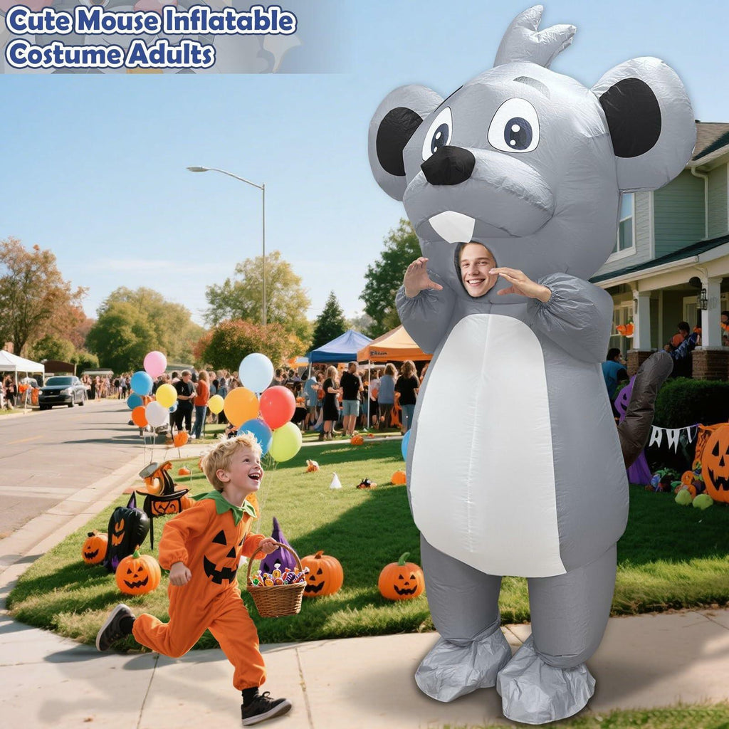 Camlinbo Inflatable Adult Blow Up Rat Costume Body Suit Multicolor One Size