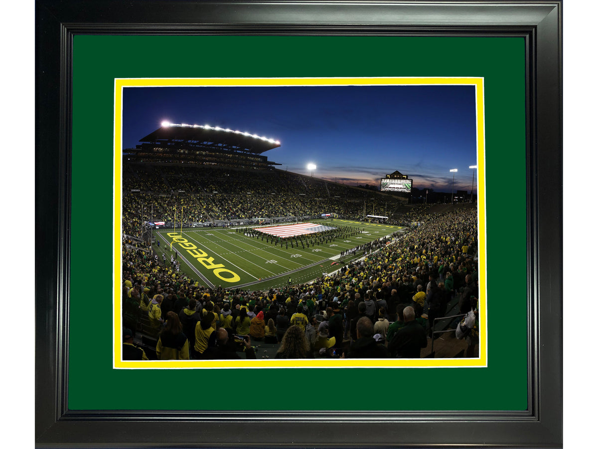 Framed Autzen Stadium Oregon Ducks 11"x14" NCAA Football Photo Professionally Matted