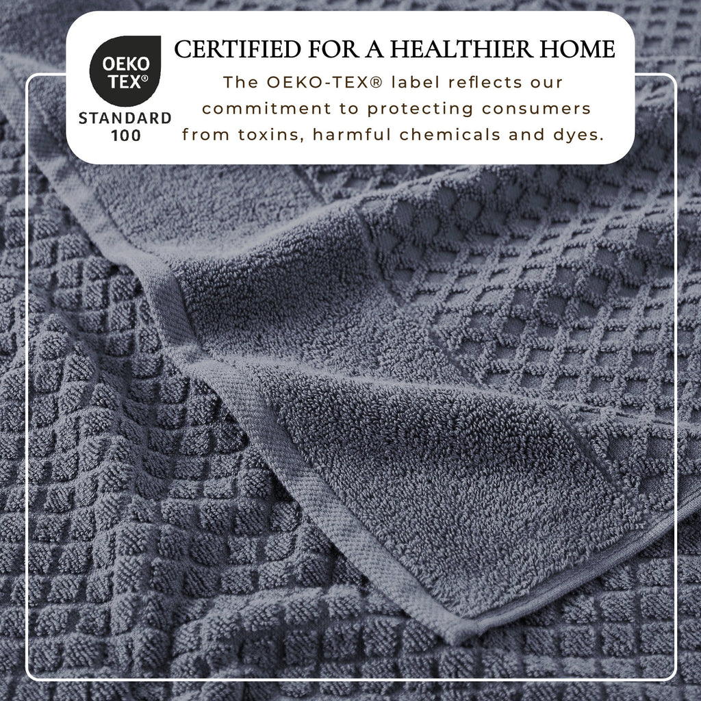 Cotton Diamond Waffle Weave Bath Towel Set - Grayson Collection