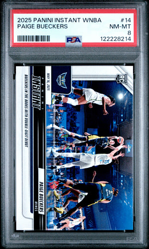 Graded 2025 Panini Instant Paige Bueckers #14 Rookie RC Basketball Card PSA 8 Near Mint