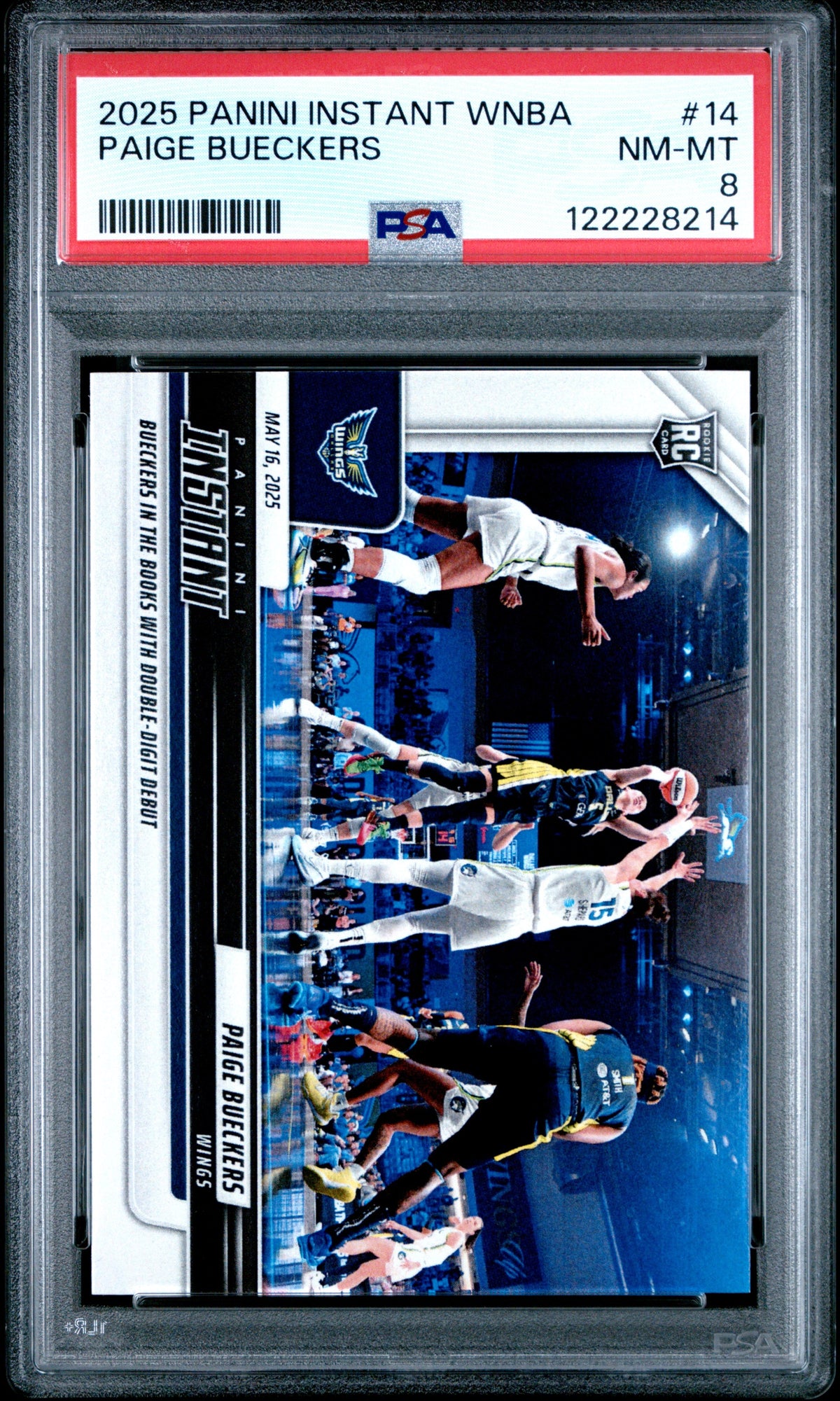 Graded 2025 Panini Instant Paige Bueckers #14 Rookie RC Basketball Card PSA 8 Near Mint