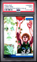 Graded 2024 Leaf Larry Bird #AN2B44 Anime Nation Series 2 Blue /75 Basketball Card PSA 9 Mint