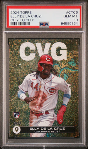 Graded 2024 Topps Elly De La Cruz #CTC6 City to City Rookie RC Baseball Card PSA 10 Gem Mint
