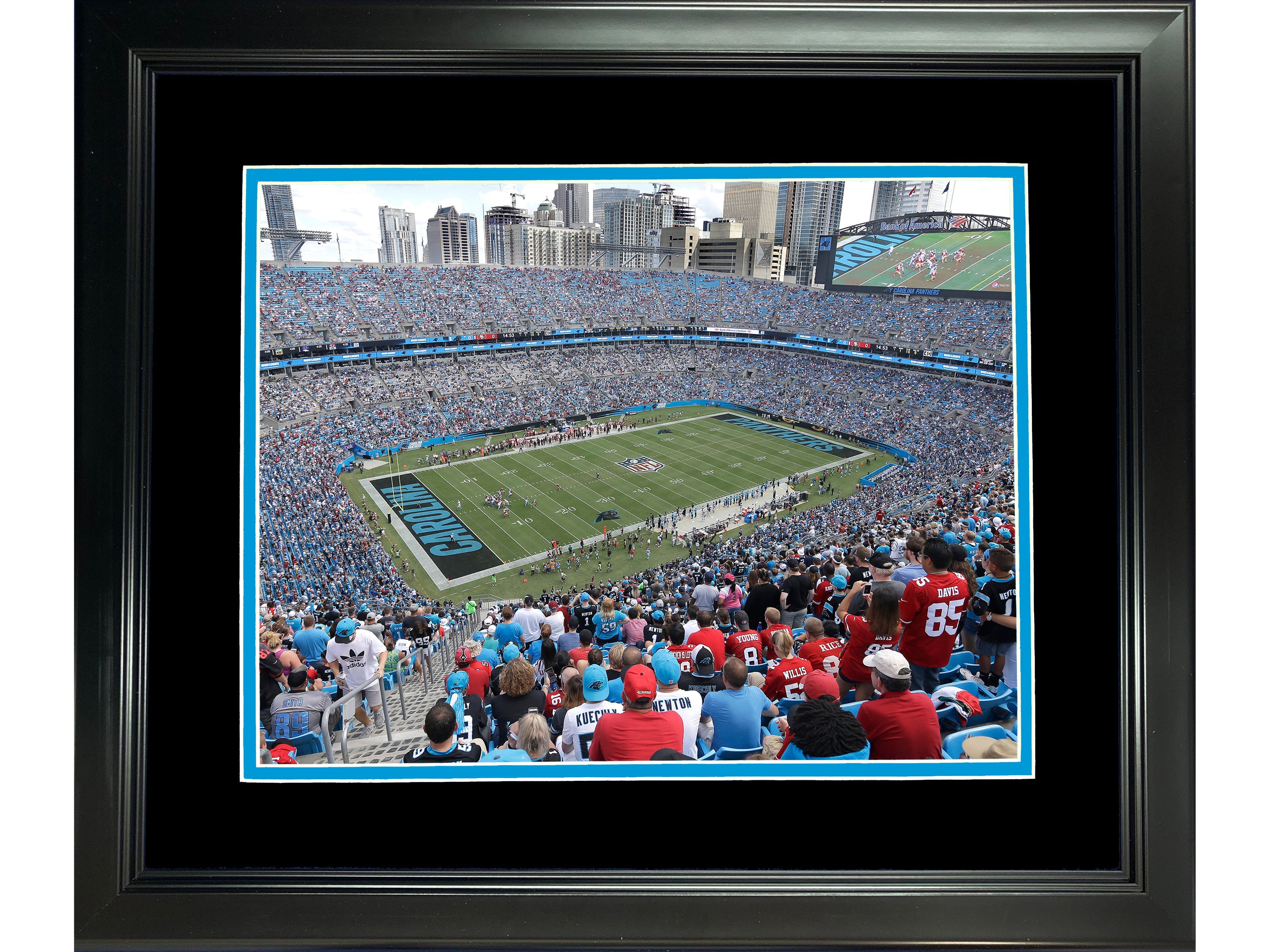 Framed Bank of America Stadium Carolina Panthers 11"x14" Football Photo Professionally Matted