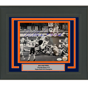 Framed Autographed/Signed William Perry Chicago Bears 8x10 Football Photo JSA COA #2