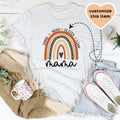 Personalized Mama Boho Rainbow Tee