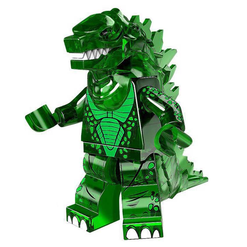 Godzilla Green transparent Kaiju Minifigure building Toys