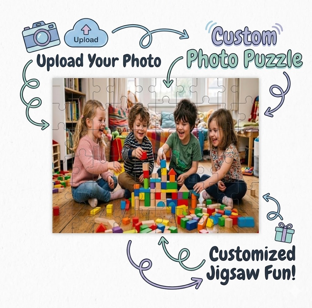 Custom Wooden Puzzle | 15×20cm  — 60 pieces | Upload Your Photo