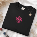 Pink D20 Embroidery T-Shirt - Comfort Colors