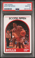 Graded 1989 Hoops Scottie Pippen #244 2nd Year Basketball Card PSA 10 Gem Mint